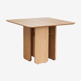 Sklum Sklum - Tavolo da pranzo quadrato 100x100 cm in mdf e impiallacciatura di frassino Ginger