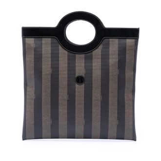 Fendi Pre-owned Fendi Pequin Coated Canvas Tote Ladies GBXOLKC2DQ7BXZ4V