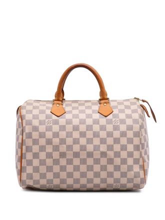 Louis Vuitton 2009 Damier Azur Speedy 30 Boston tas - Wit
