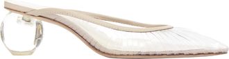 Cult Gaia Alia Clear Vinyl Leather Mules