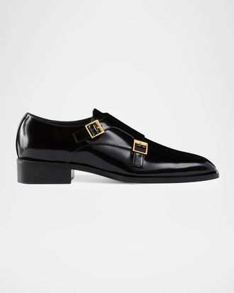 Giuseppe Zanotti Men & apos;s Filler Leather Double-Monk Strap Loafers