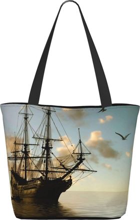 AOOEDM Old Pirate Boat Ladies Shopping Bag 13x11x7in.The Perfect ValentineS Day Gift.It Is The Best ValentineS Day Gift For Mom, Daughter, Wife,Etc