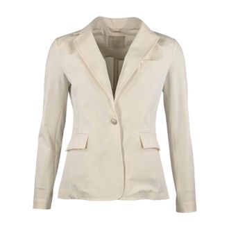 Circolo 1901 Blazers, female, White, Size: S Slim Fit Premium Jersey Jacket
