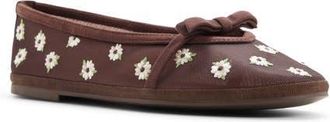 Aldo Aurabella Ballet Flat in Brown/Flower at Nordstrom, Size 6.5