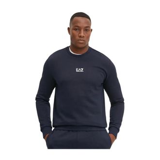 Emporio Armani Basic Crew Neck Sweatshirt - Heren - Sweatshirts & Hoodies - Blauw - Maat: 2XL Katoen