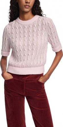 Dorothee Schumacher Sheer Softness Pullover Sweater In Pink