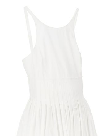 Emporio Armani Cotton Smocked Dress - White