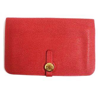 Hermès Pre-owned Wallets, female, Red, Size: ONE SIZE Pre-owned Leather wallets