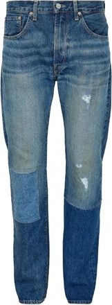 Junya Watanabe Jeans con design patchwork - Blu