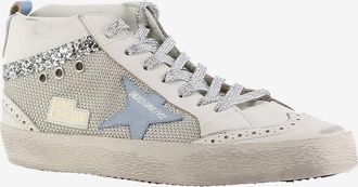 Golden Goose Hohe Materialmix-Sneakers mit Glitter Mid-Star