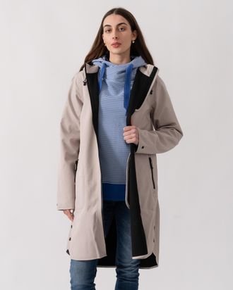 Ilse Jacobsen Womens A-Line Raincoat in Nude - Size 16 UK