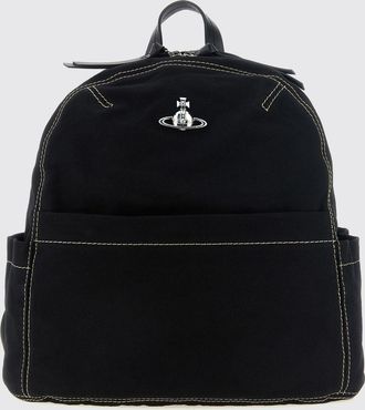 Vivienne Westwood Zaino George in cotone monogram con logo Orb metallico