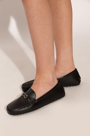 Tod's Leather Moccasins, Womens, Black