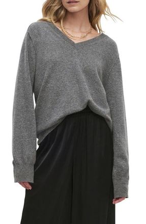 Favorite Daughter The Ryann V-Neck Cashmere Sweater in Heather Grey at Nordstrom, Size X-Small