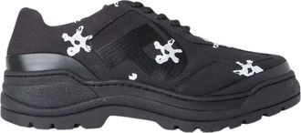 Phil&eacute;o Laced Schoenen - Heren - Veterschoenen - Zwart - 41 EU - Katoen - Schoenen