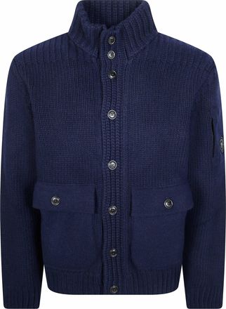 C.P. Company Lambswool GRS Button Lens Flap Pockets Sweater