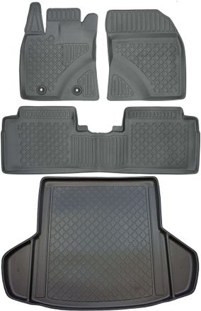 OEM Toyota Avensis Iii Kombi De Enero De 2009 A Agosto De 2018. Juego: Alfombrillas Para Coche + Alfombrilla Para Maletero