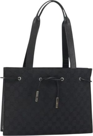 Gucci Pre-owned Tote Bags, female, Black, Size: ONE SIZE Pre-owned Canvas Tote Bag