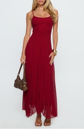 Princess Polly Janeira Pleated Maxi Dress in Red at Nordstrom, Size 10