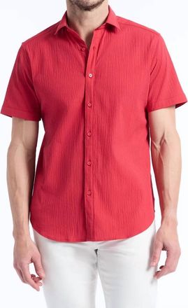 Robert Graham Thresher Short Sleeves Woven Shirt In Red