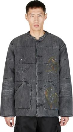 Liberaiders Denim jack met verfspatten - Heren - Zomerjassen - Grijs - S - Denim - Jassen