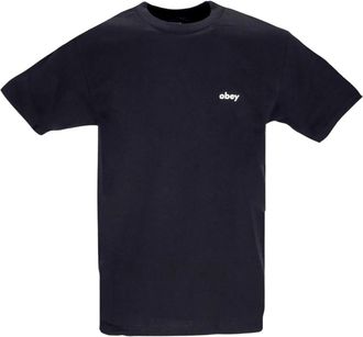 Obey Lower Case Classic Tee - Heren - T-shirts - Zwart - XL - Katoen - Tops