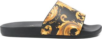 Versace Jeans Couture Baroque-print Slides