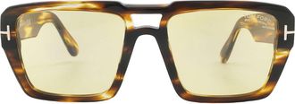 Tom Ford Redford Yellow Photochromatic Square Mens Sunglasses FT1153 52E 56
