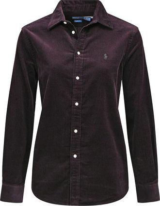 Polo Ralph Lauren Klassiek Passende Corduroy Overhemd - Dames - Overhemden - Paars - XS - Katoen - Overhemden