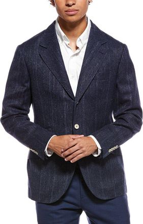 Brunello Cucinelli Linen, Silk, & Wool-Blend Blazer