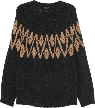 Dondup Intarsia-knit Raglan-sleeve Sweater
