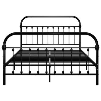 Berkfield Home Elegant Bed Frame Black Metal 160x200 cm