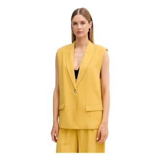Vicolo Jassen, Dames, Geel, M, Polyester, Gilet