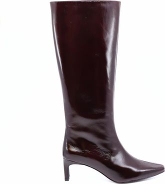 Intentionally blank Womens Seville Knee High Boot In Maroon