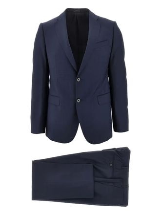 Emporio Armani checked suit - Blue