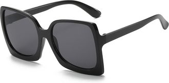 Generic Large Frame Square Men Sunglasses Outdoor Vacation Driving Women Sun Glasses(Black)