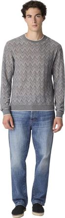 Missoni Crew-neck Cashmere Pullover With Zigzag Pattern in Grey at Nordstrom, Size X-Large
