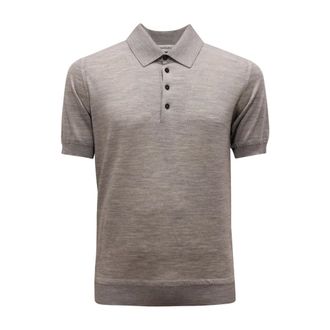 Goes Botanical Polo a 4 bottoni - - Tops - Uomo - Grigio - M