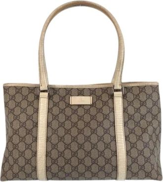 Gucci Pre-owned Canvas gucci-bags - Dames - Vintage Shopper - Bruin - ONE Size - Vintage