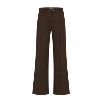 Marella Broeken, Dames, Bruin, 2Xl, Polyester, Emmghinea Wijde Broek