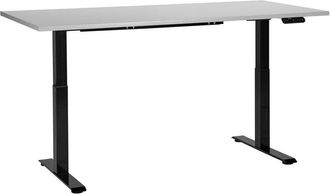 Beliani Beliani - Electric Adjustable Standing Desk Modern Square Feet 180 x 80 cm Grey Top and Black Base destines