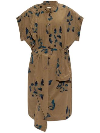 Christophe Lemaire Jurk met bloemenprint - Groen