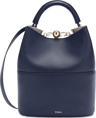 Furla Borsa a secchiello Sfera con catena - Blu