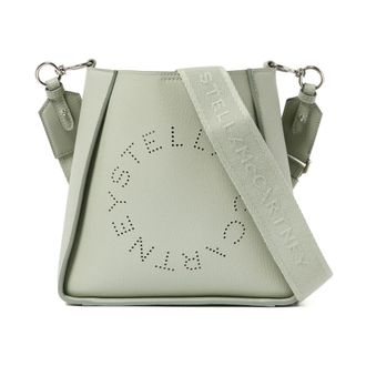 Stella McCartney Stella McCartney, Shoulder Bags, female, Green, Size: ONE SIZE Logo Square Crossbody Bag