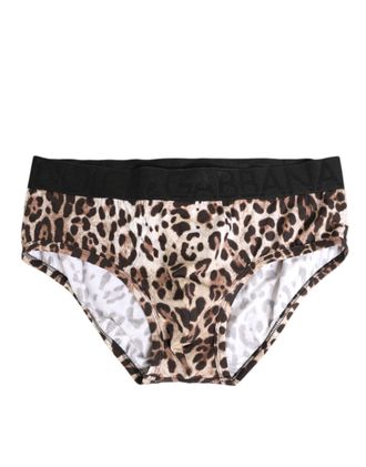 Dolce & Gabbana Leopard Print Black Waistband Cotton Womens Underwear