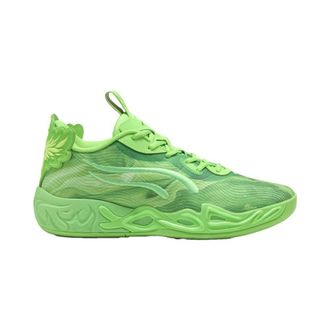 Puma Mens X Lamelo Ball Mb.04 Lo Team Basketball Sneakers Shoes - Black, Green Glare/Fizzy Light-green, 13