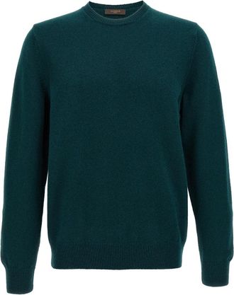 Zanone Trui met ronde hals - Heren - Ronde hals truien - Groen - 2XL - Wol - Truien & Vesten