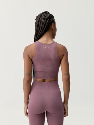 Born Living Yoga Top Crop Nawal Deep Rose