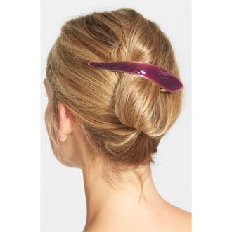 Ficcare Maximas Silky Hair Clip in Silky Wine/Gold at Nordstrom, Size Large