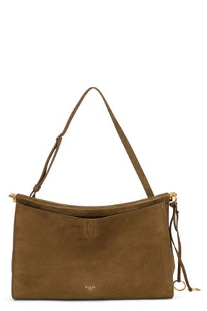 Alaia Brown Le Click Pocket 35 Large Shoulder Bag